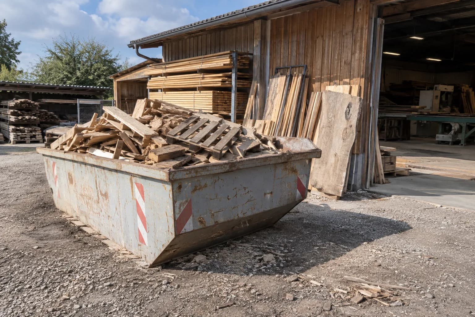 Location de benne à bois - service professionnel