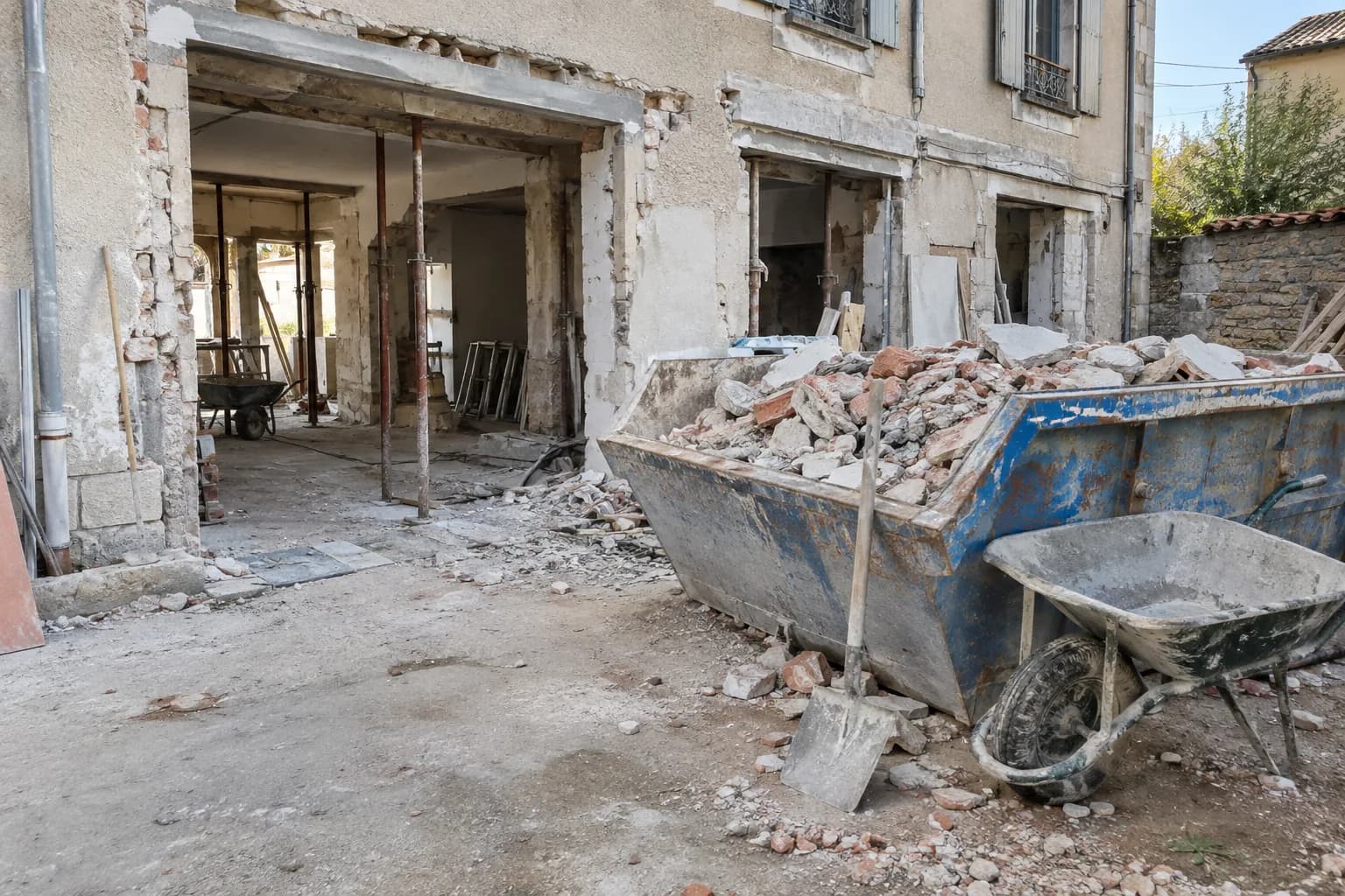 Location de benne à gravats - service professionnel