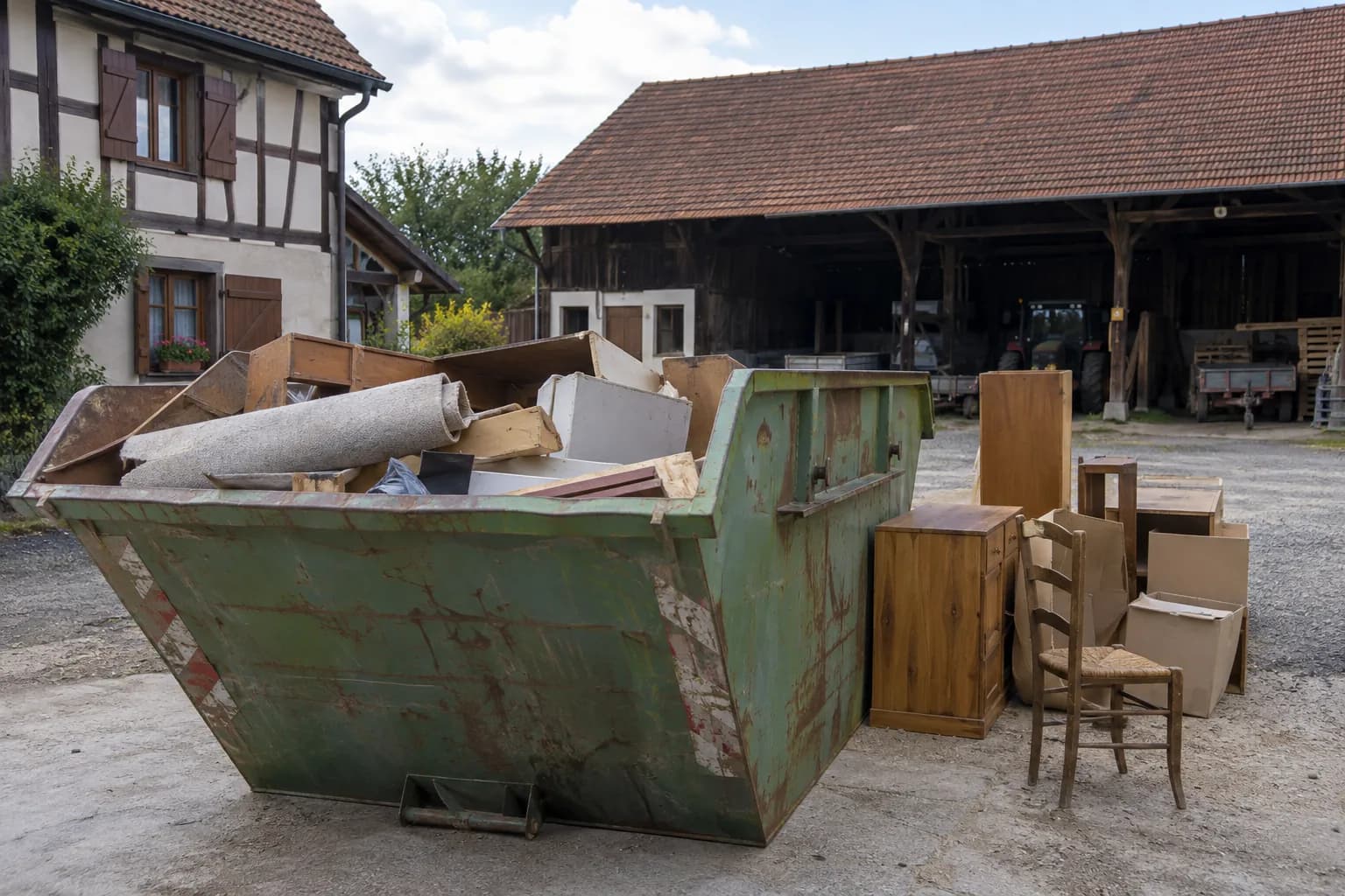 Location de benne tout-venant et encombrants - service professionnel