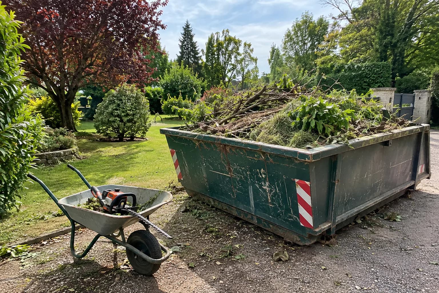 Location de benne pour déchets verts - service professionnel