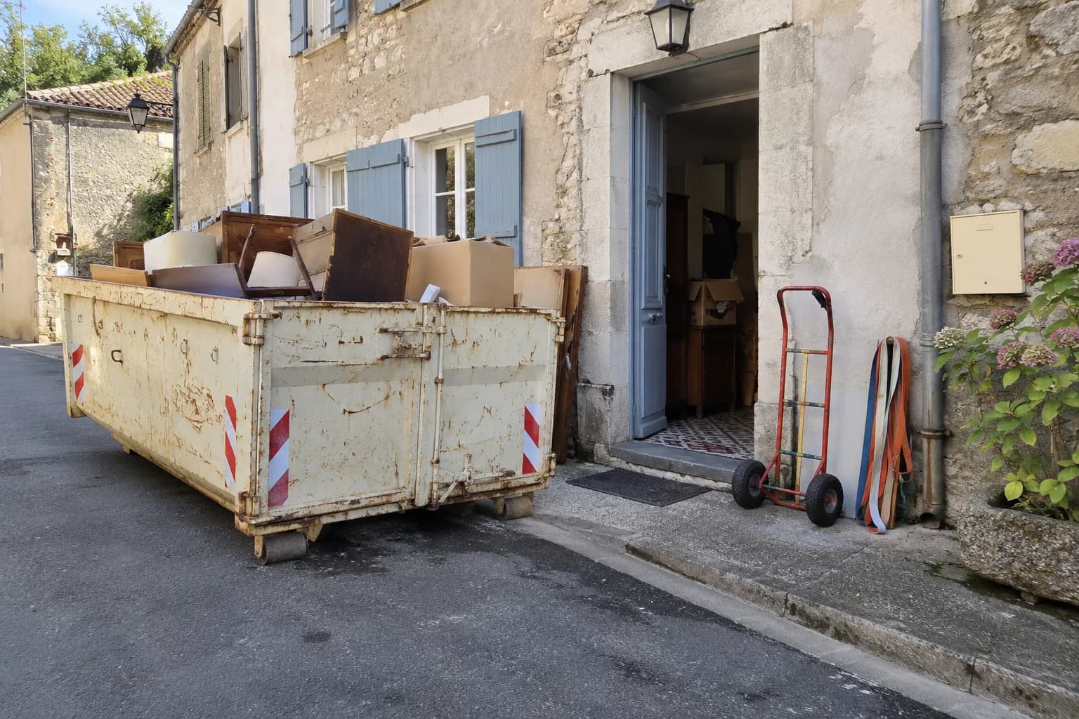 Benne pour vider une maison - service professionnel